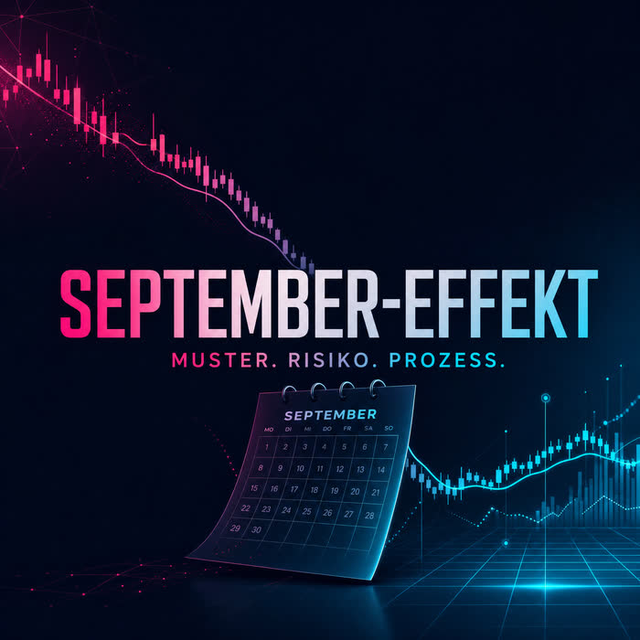 Abstraktes AIquant-Featured Image zum September-Effekt im Trading